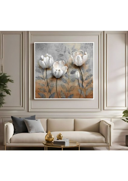 |metal Çerçeveli Kanvas Tablo Çiçekli Desen 02 |ckkare fiyatları