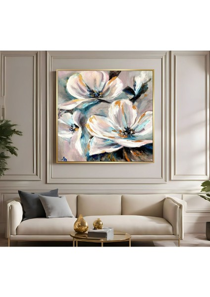 |metal Çerçeveli Kanvas Tablo Soyut Çiçek Desen 03 |ckkare fiyatları