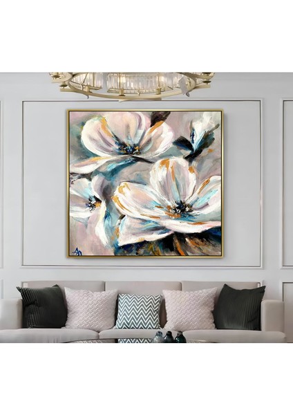 |metal Çerçeveli Kanvas Tablo Soyut Çiçek Desen 03 |ckkare modelleri
