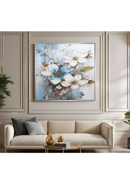 |metal Çerçeveli Kanvas Tablo Soft Çiçek Desen |ckkare fiyatları