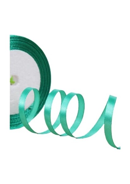 Su Yeşili Saten Kurdele 1 cm 10 Metre