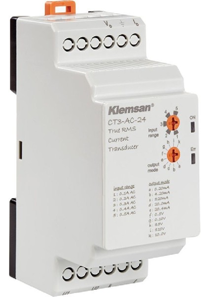 Ct3-Ac-24 ,24VDC Giriş 0..5A 0..10V/4..20MA Akım Transmitter