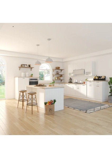 Modern Vintage Beyaz Metal Sarkıt Avize, 30CM Çap, Tekli, Şık ve Zarif Tasarım