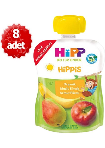 Organik x 8 Adet Muzlu Elmalı Armut Püresi 100GR fiyatları