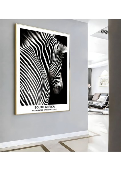|zebra (South Afrıca) Modeli ( CKD-148) |çerçeveli Kanvas Tablo Ckdikey