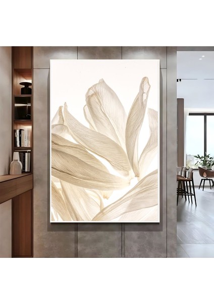 |soft Krem Yapraklı Model ( CKD-122) |çerçeveli Kanvas Tablo Ckdikey fiyatları