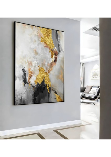 |siyah Gold Soyut Deseni ( CKD-110) |çerçeveli Kanvas Tablo Ckdikey