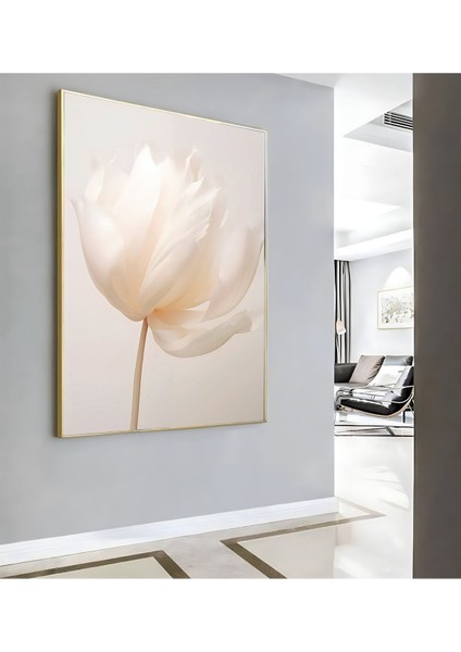 |soft Beyaz Gül Model ( CKD-121) |çerçeveli Kanvas Tablo Ckdikey