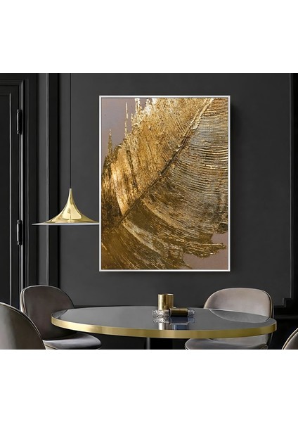 | Gold Yaprak Model ( CKD-089) |çerçeveli Kanvas Tablo Ckdikey fiyatları