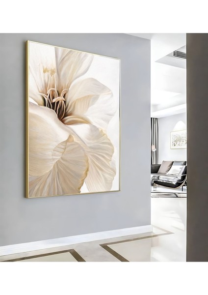 |krem Çiçek Modeli ( CKD-073) |çerçeveli Kanvas Tablo Ckdikey modelleri