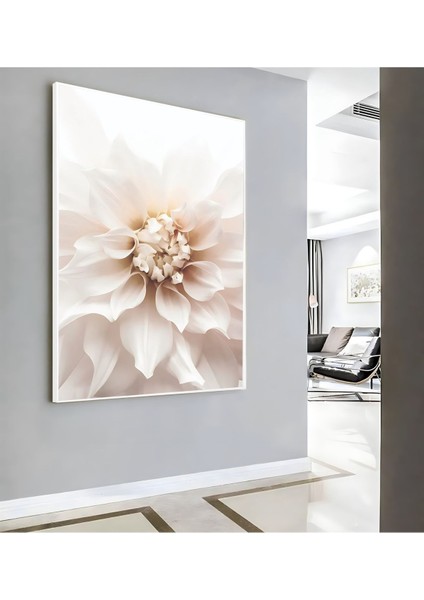 |soft Beyaz Çiçek ( CKD-118) |çerçeveli Kanvas Tablo Ckdikey