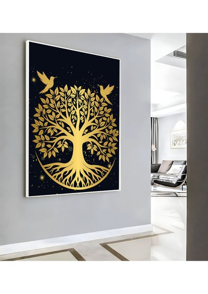 |gold Yaşam Ağacı ( CKD-013) |çerçeveli Kanvas Tablo Ckdikey modelleri