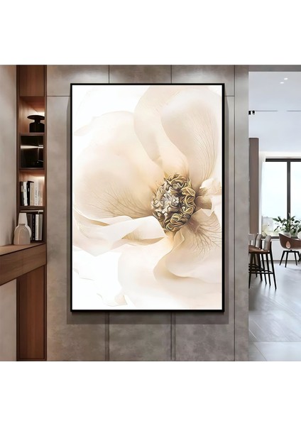 |krem Soft Çiçek Modeli ( CKD-123) |çerçeveli Kanvas Tablo Ckdikey fiyatları
