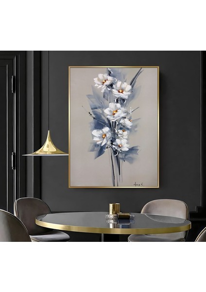 |beyaz Çiçek Buketi Modeli ( CKD-075 ) |çerçeveli Kanvas Tablo Ckdikey fiyatları