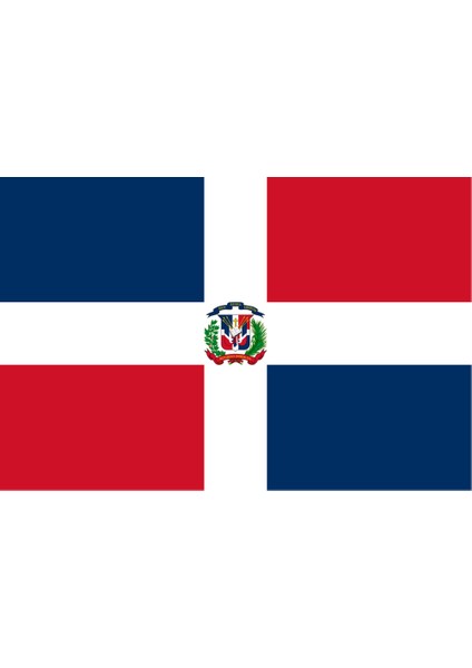 Dominik Cumhuriyeti Ülke Bayrağı 45X30CM Duvar Tablosu Çerçevesiz Pvc Tablo