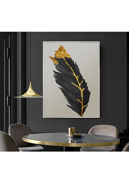 |siyah Gold Tüy Deseni ( CKD-062) |çerçeveli Kanvas Tablo Ckdikey fiyatları