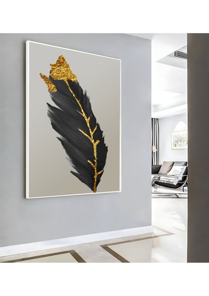 |siyah Gold Tüy Deseni ( CKD-062) |çerçeveli Kanvas Tablo Ckdikey modelleri