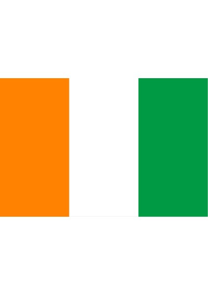 Fildişi Sahili Ülke Bayrağı 45X30CM Duvar Tablosu Çerçevesiz Pvc Tablo