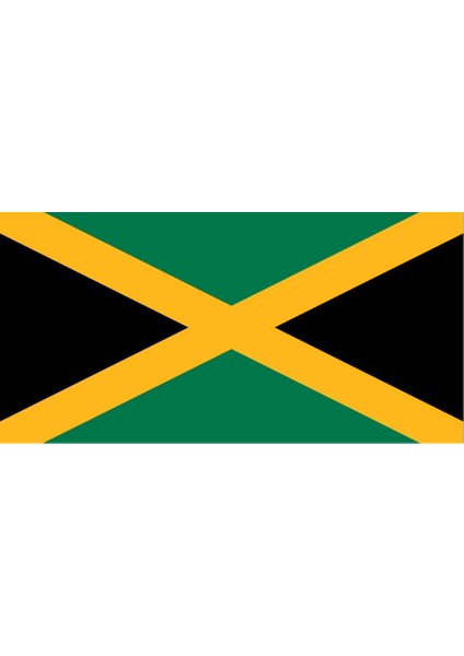 Jamaika Ülke Bayrağı 45X22CM Duvar Tablosu Çerçevesiz Pvc Tablo