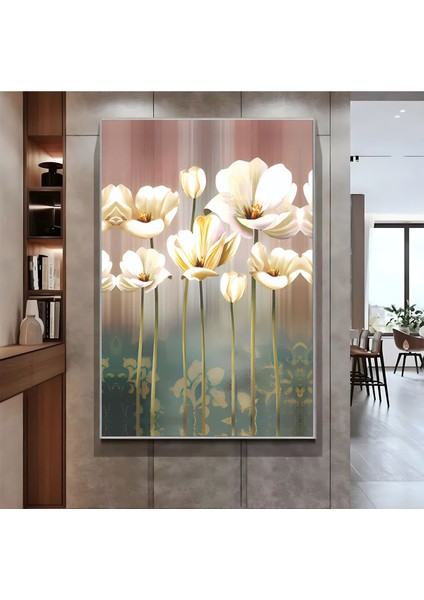 |soft Renkler Çiçek Modeli ( CKD-096) |çerçeveli Kanvas Tablo Ckdikey