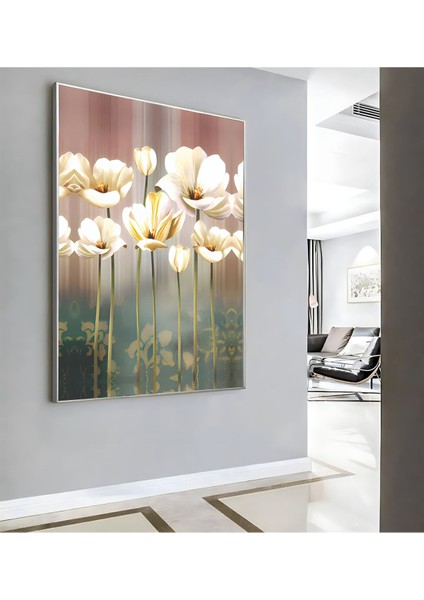 |soft Renkler Çiçek Modeli ( CKD-096) |çerçeveli Kanvas Tablo Ckdikey modelleri