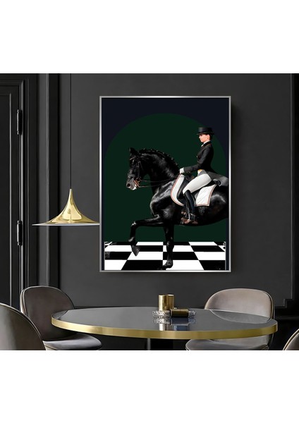 |kadın Jokey ( CKD-006) |çerçeveli Kanvas Tablo Ckdikey