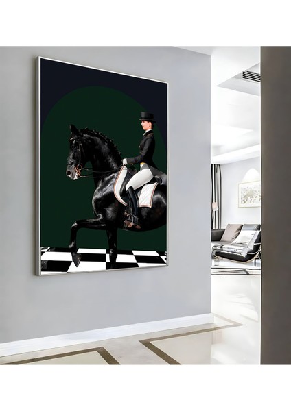 |kadın Jokey ( CKD-006) |çerçeveli Kanvas Tablo Ckdikey modelleri