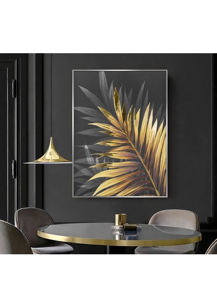 |siyah Gold Yaprak Deseni ( CKD-065) |çerçeveli Kanvas Tablo Ckdikey fiyatları