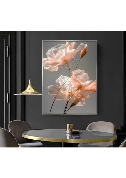 |soft Pembe Çiçek ( CKD-007) |çerçeveli Kanvas Tablo Ckdikey