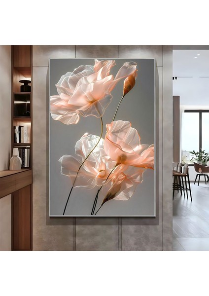 |soft Pembe Çiçek ( CKD-007) |çerçeveli Kanvas Tablo Ckdikey fiyatları
