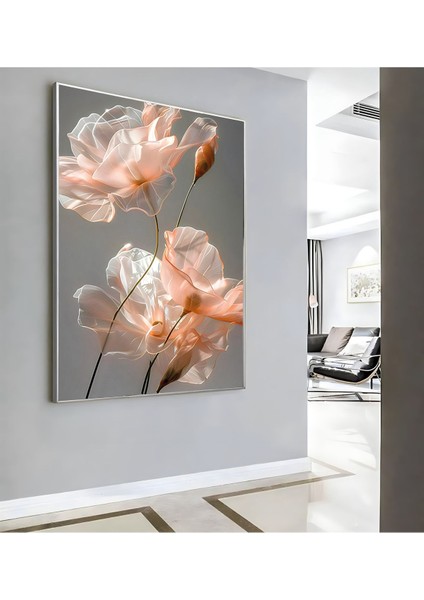 |soft Pembe Çiçek ( CKD-007) |çerçeveli Kanvas Tablo Ckdikey modelleri