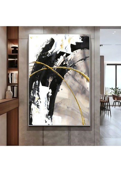 |sevilen Gri Gold Soyut Model ( CKD-034) |çerçeveli Kanvas Tablo Ckdikey fiyatları