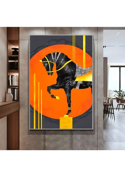 |turuncu Gold At ( CKD-008) |çerçeveli Kanvas Tablo Ckdikey fiyatları