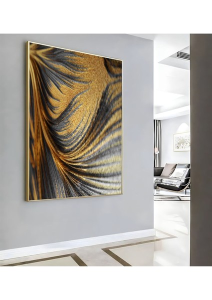 |gold Soyut Model ( CKD-035) |çerçeveli Kanvas Tablo Ckdikey modelleri
