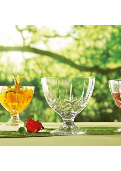 Turuncu Cam Dondurma Kasesi Seti, 6'lı, 300 Ml, Şık ve Kullanışlı Tasarım