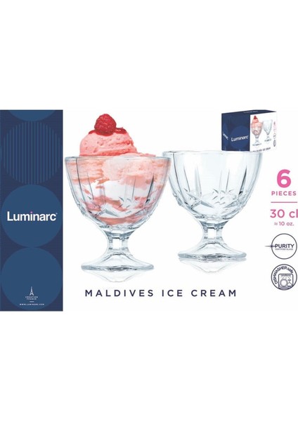 Turuncu Cam Dondurma Kasesi Seti, 6'lı, 300 Ml, Şık ve Kullanışlı Tasarım fiyatları