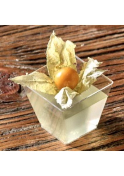 60 ml Kübik Kase Seti, Şeffaf Plastik Sosluklar, 25 Adet modelleri