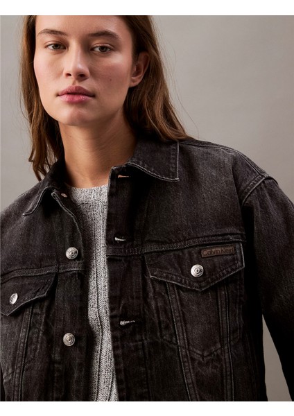 Ck LV047B741G 90S Trucker Black Fog Kadın Ceket fırsatları