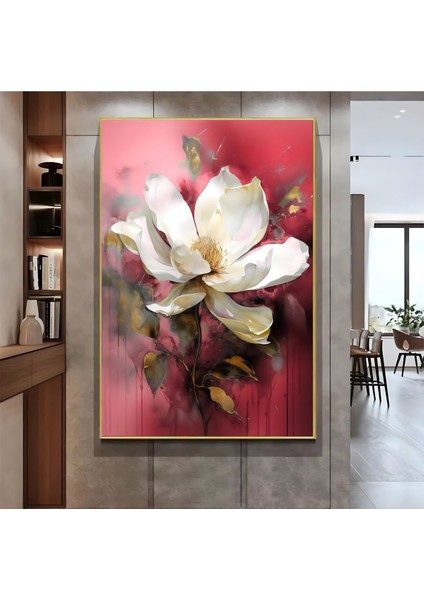 |pembe Beyaz Çiçek Modeli ( CKD-131) |çerçeveli Kanvas Tablo Ckdikey fiyatları