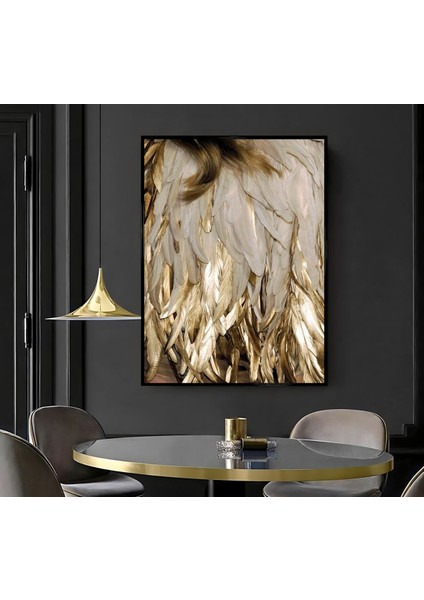 |gold Tüy Modeli ( CKD-026 ) |çerçeveli Kanvas Tablo Ckdikey