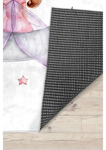 Sevimli Ayda Oturan Kız Bambu Çocuk Halısı modelleri