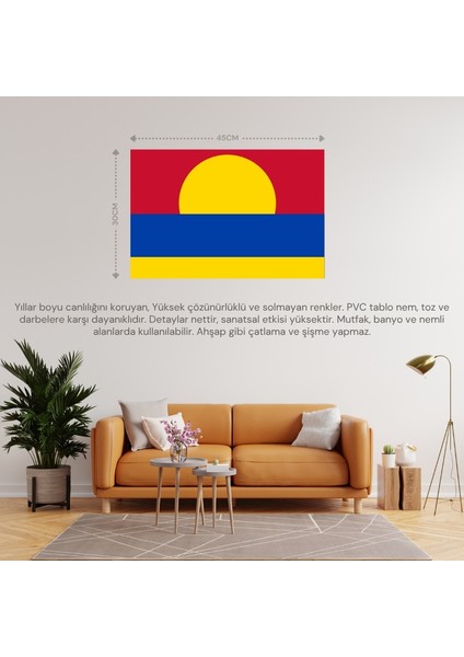 Palmyra Atoll Ülke Bayrağı 45X30CM Duvar Tablosu Çerçevesiz Pvc Tablo fiyatları