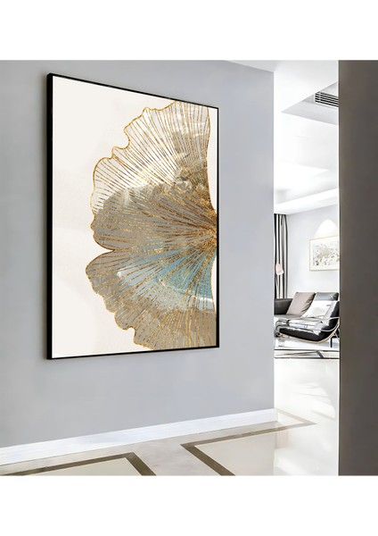 |krem Gold Bohem Soyut Model (CKD-099) |çerçeveli Kanvas Tablo Ckdikey modelleri