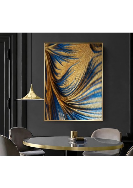|lacivert Gold Soyut Model ( CKD-043) |çerçeveli Kanvas Tablo Ckdikey
