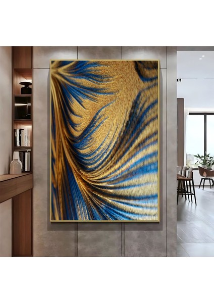 |lacivert Gold Soyut Model ( CKD-043) |çerçeveli Kanvas Tablo Ckdikey fiyatları