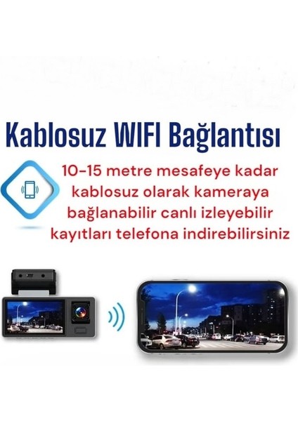K-14 3 Kameralı Wifili Ekranlı Araç Kamerası fırsatları