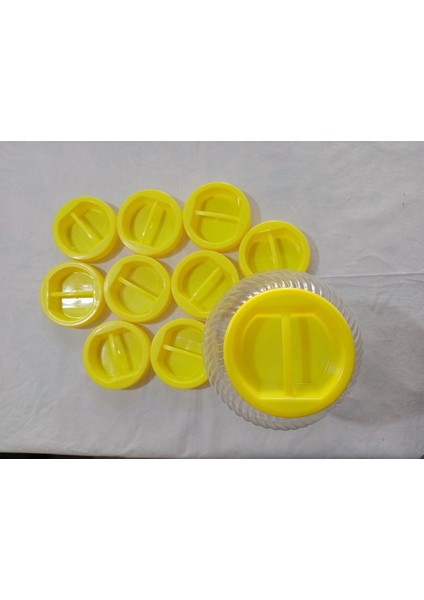 10 Adet Renkli Turşu, Salça, Peynir Bidon Kapağı Seti