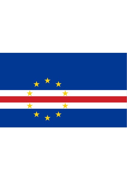 Cape Verde Ülke Bayrağı 45X27CM Duvar Tablosu Çerçevesiz Pvc Tablo