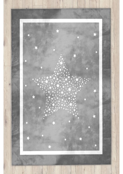 Yıldızlı Gri Bambu Çocuk Halısı fiyatları