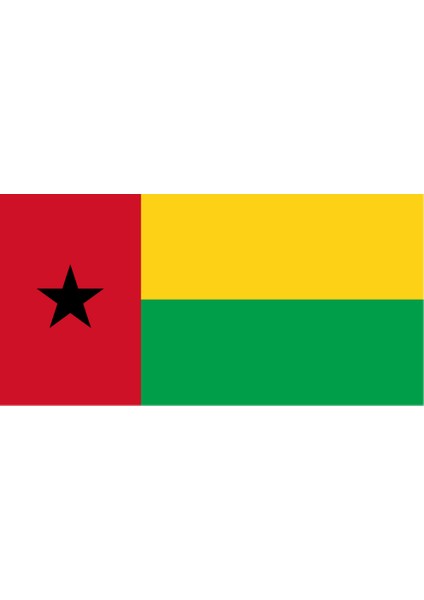 Gine-Bissau Ülke Bayrağı 45X22CM Duvar Tablosu Çerçevesiz Pvc Tablo